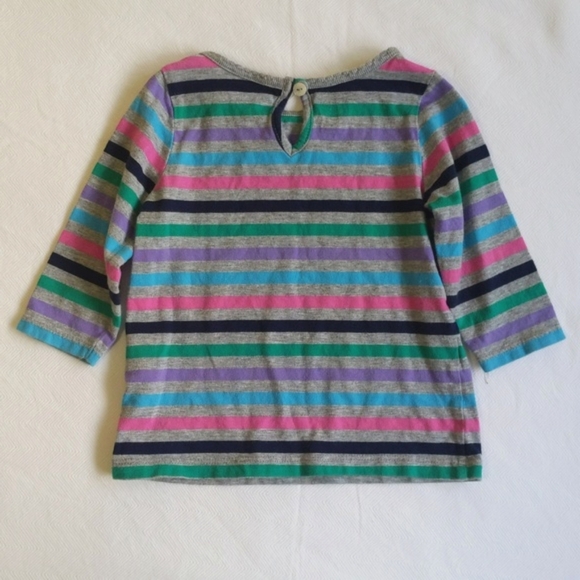tommy hilfiger colorful stripes long sleeve shirt 12 months baby girl - Picture 5 of 6